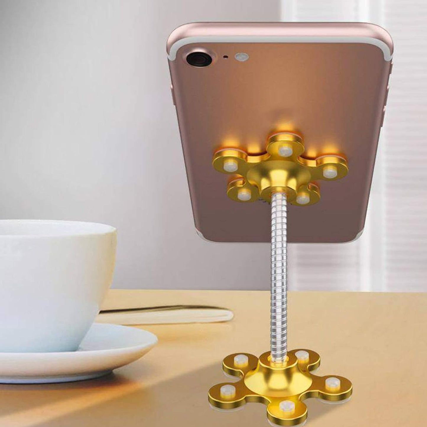 Phone Holder 360rotatable Phone Stand Multi-function Double-sided Suction Cup Mobile Phone Holder ( Moq - 6 Pc ) - LootFaat