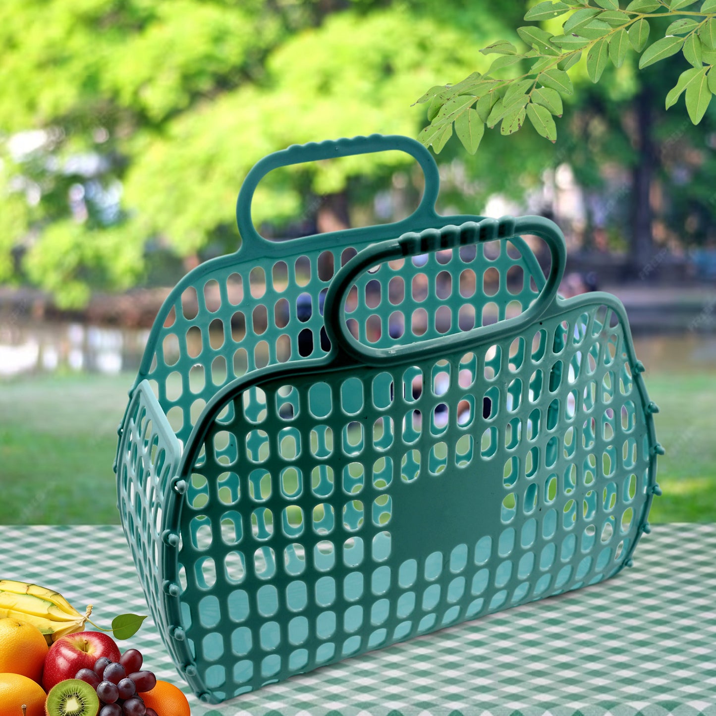 Grocery Vegetable Foldable Smiley Non-woven Fabric Shopping Bag - LootFaat