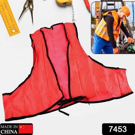 Economy Safety Vest Soft Vinyl With Tie Closure For Identifying Staff And Volunteers Adult Pvc Safety Vest High Visibility For Outdoor Operator - LootFaat