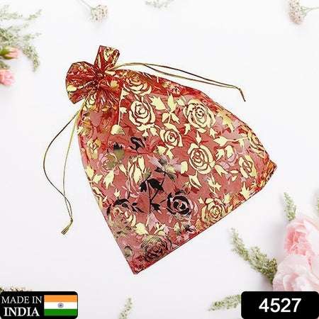 Net Fabric Drawstring Pouch For Dry Fruits Packing Organza Shagun Potli Baba Wedding Party Favor Gift Bags - LootFaat