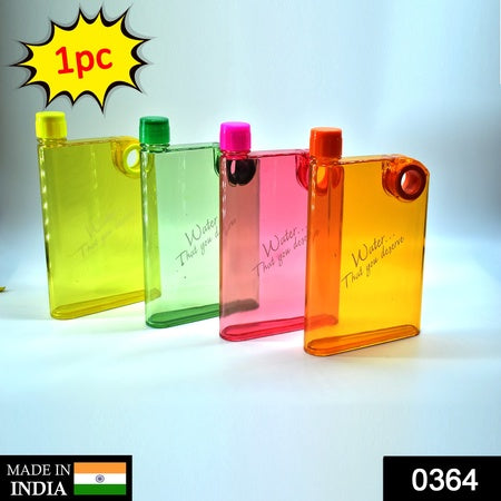 Notebook Style Slim Water Bottle (380 Ml Multicolor) - LootFaat