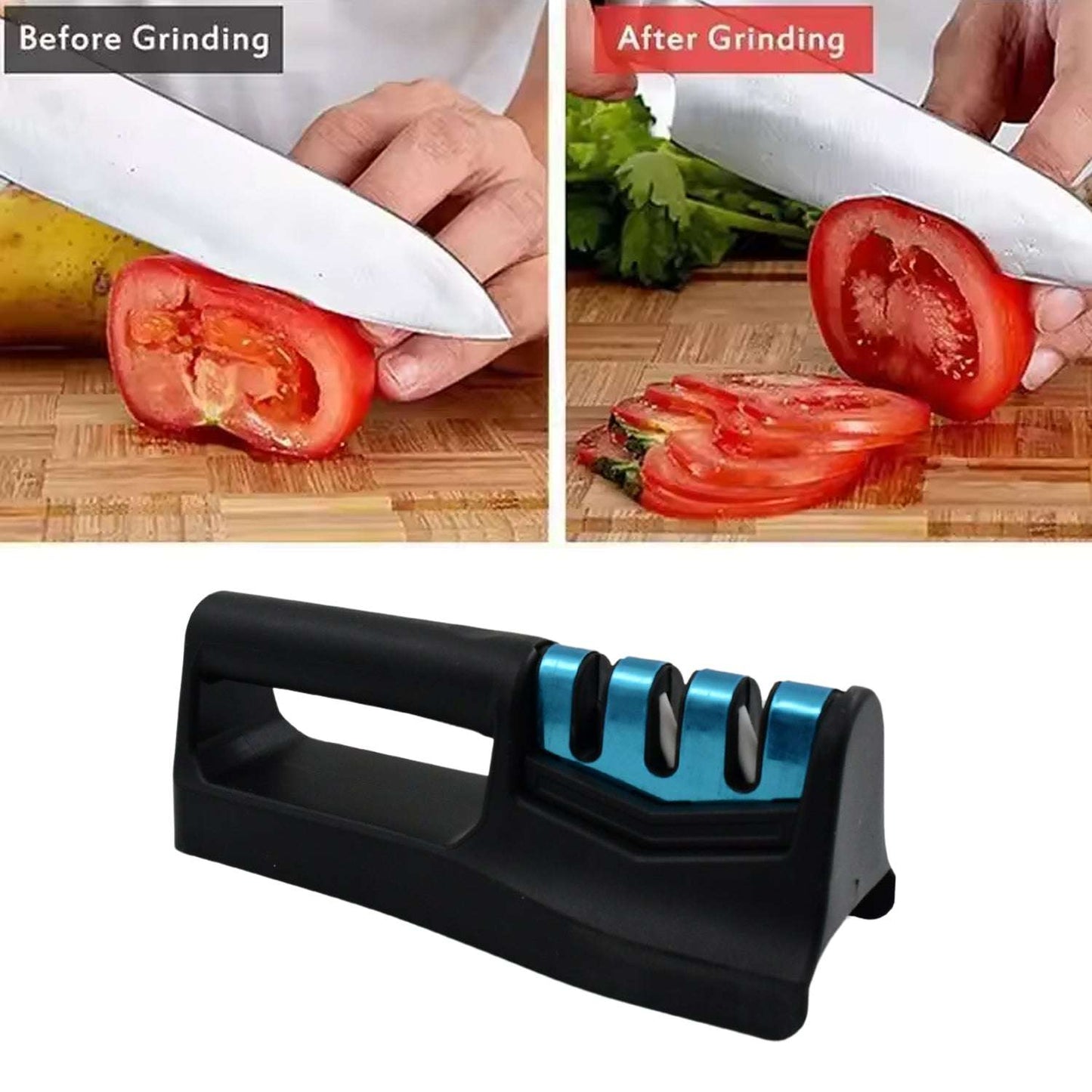 Knife Sharpener For Kitchen Knife Sharpener With Vegetable Chopper And Fish Scale Remover Handheld Knives Pocket Knife Sharpener Knife Sharpener For Chefs Serrated Knife (9in1) - LootFaat