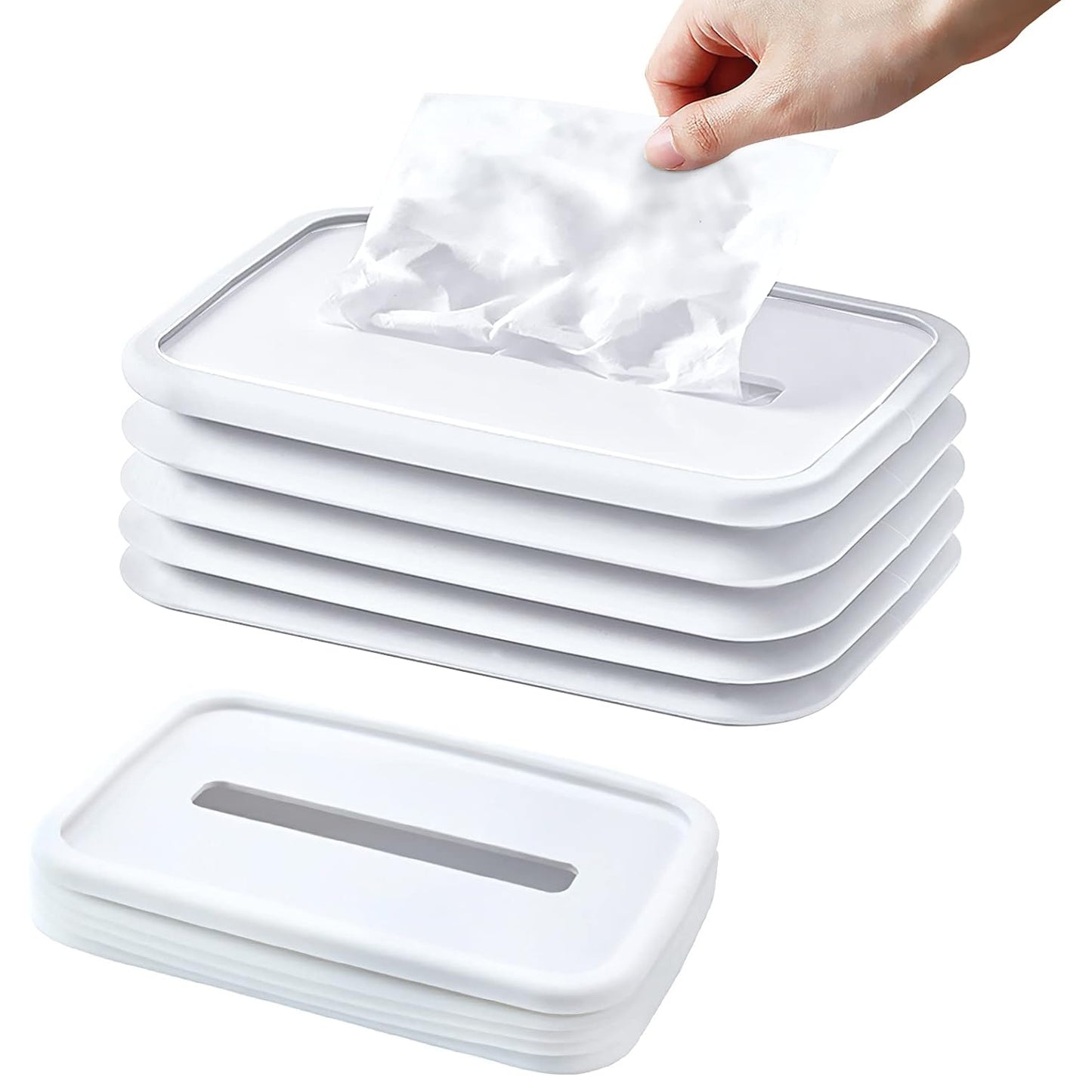 Tissues Holder Silicone Simple Tissue Box Tissues Cylinder Tissues Cube Box Tissue Holder For Bathroom Office Car Bedroom For Bathroom Room Office Car - LootFaat