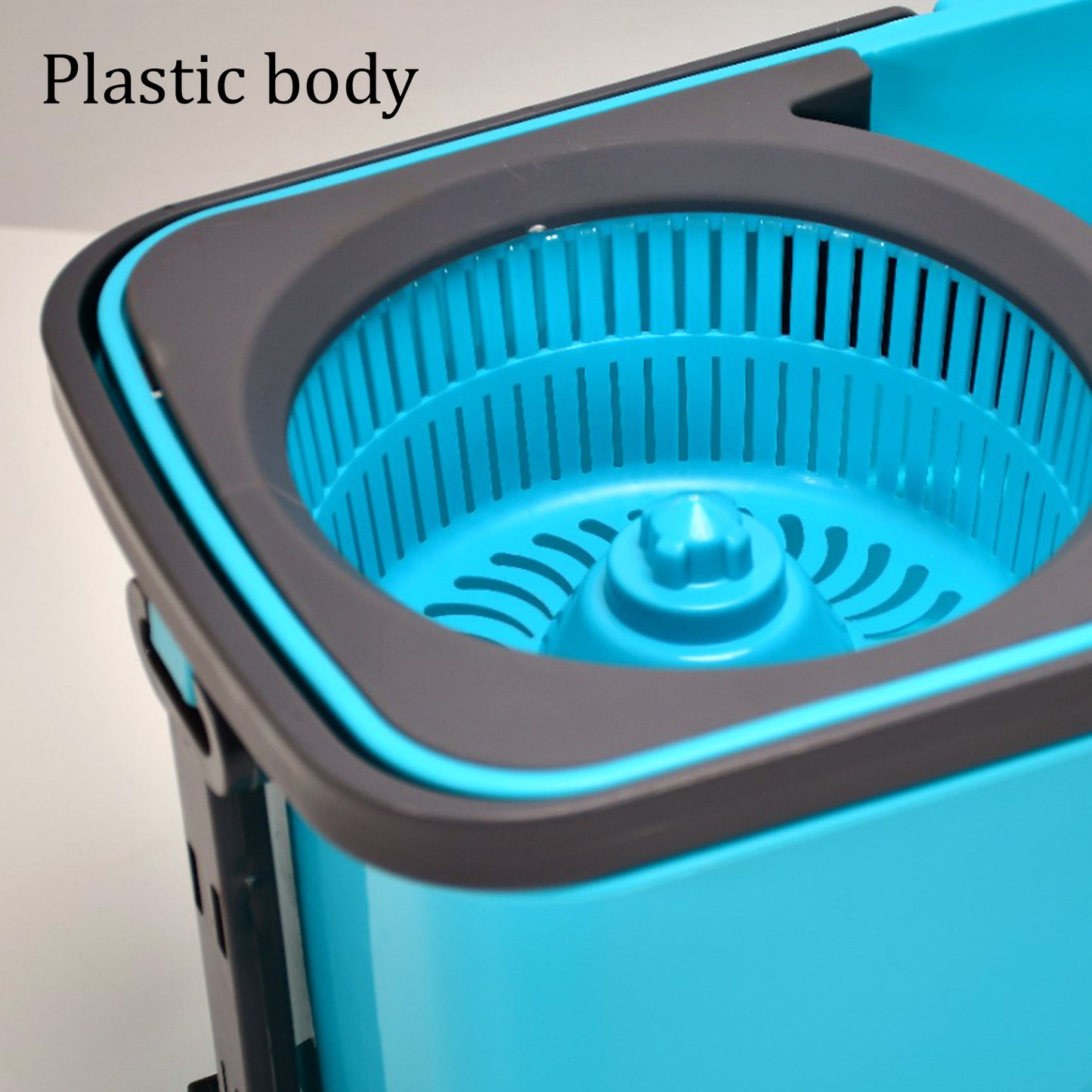 Quick Spin Mop Plastic Spin Bucket Floor Cleaning Easy Wheels Big Bucket Floor Cleaning Mop With Bucket - LootFaat