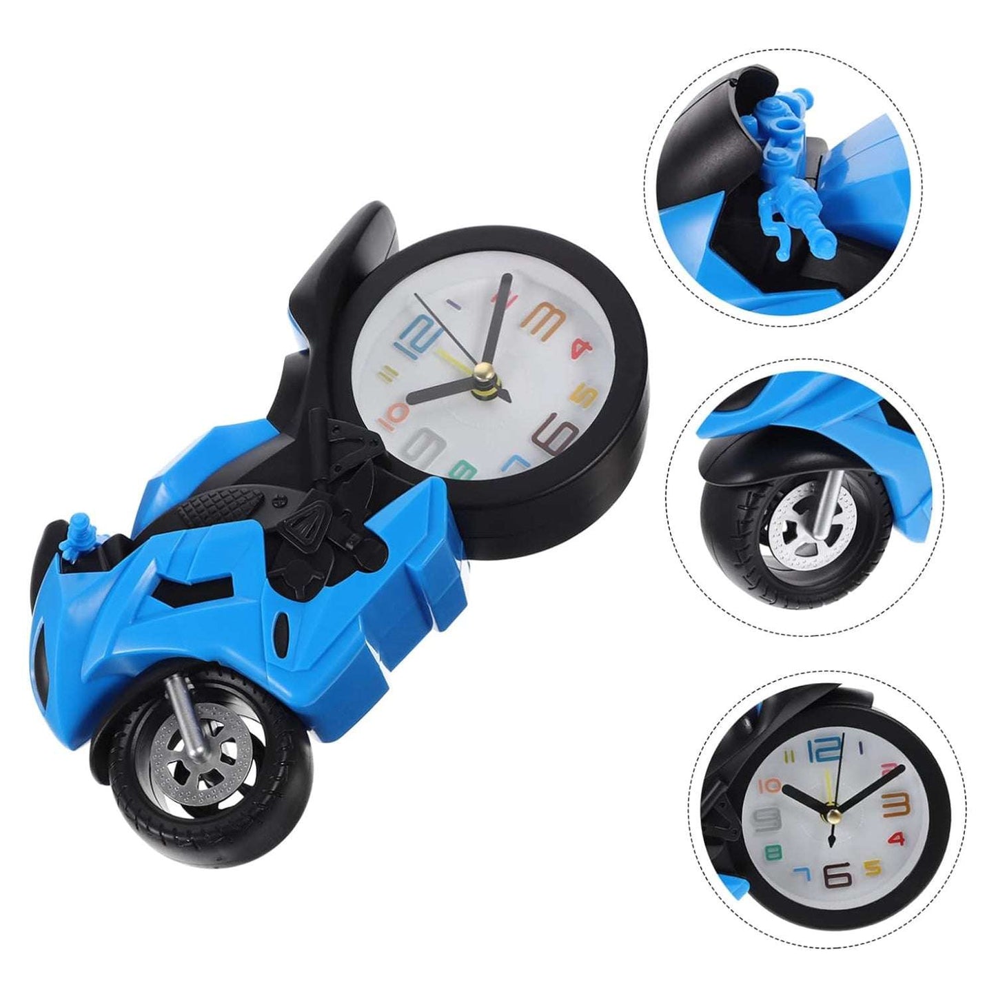 Fashioned Alarm Clock Novelty Retro Motorcycle Motorbike Engine Style Clocks Alarm Clock Desktop Decoration Kids Gift - LootFaat