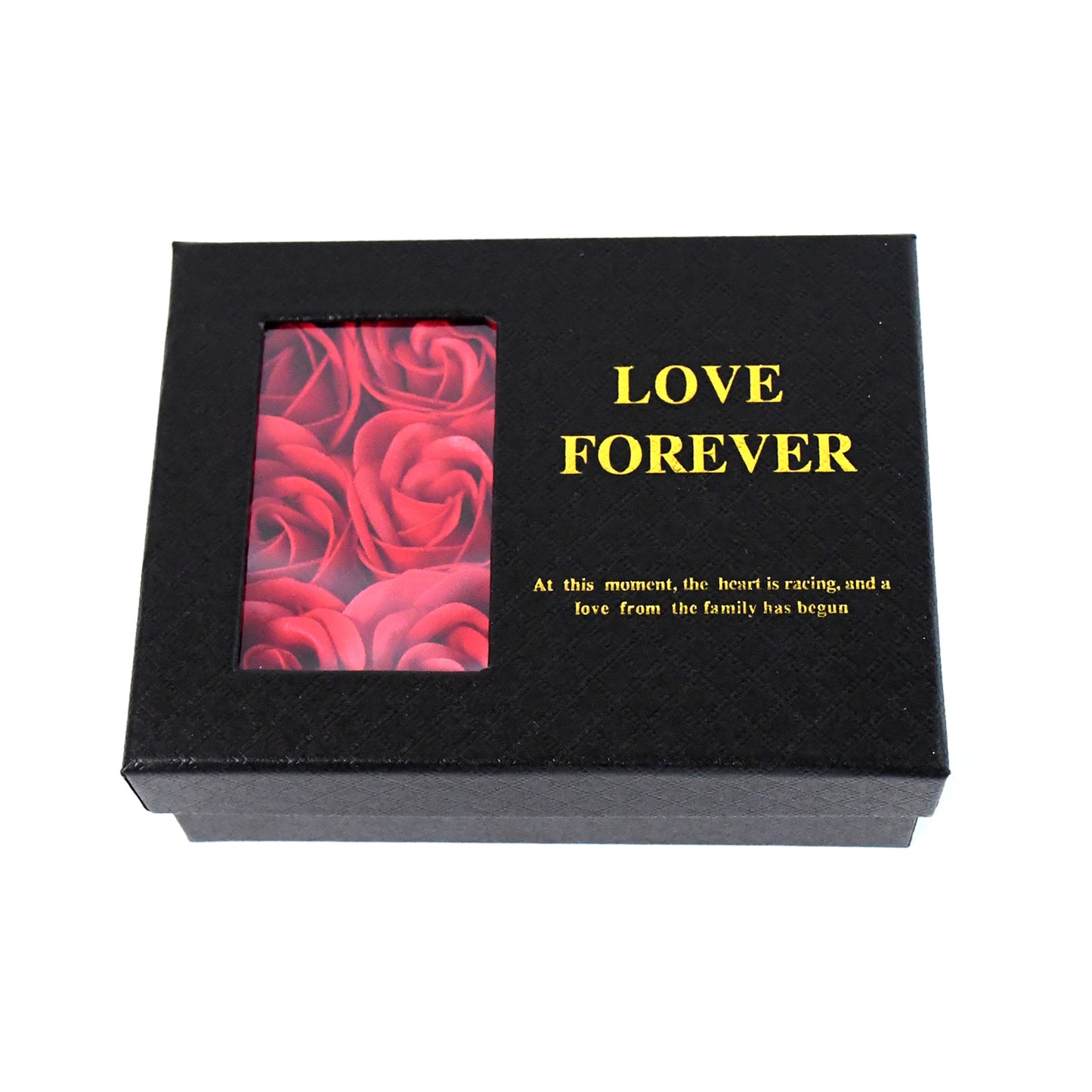 Rose Flower Gift Box Handmade Eternal Rose With I Love You Necklace Valentines Day - LootFaat