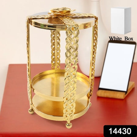 Multipurpose Golden Metal Candle Stand Showpiece (1 Pc) - LootFaat
