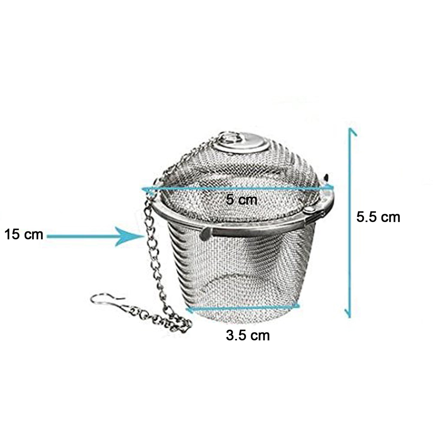 Stainless Steel Spice Tea Filter Herbs Locking Infuser Mesh Ball - LootFaat