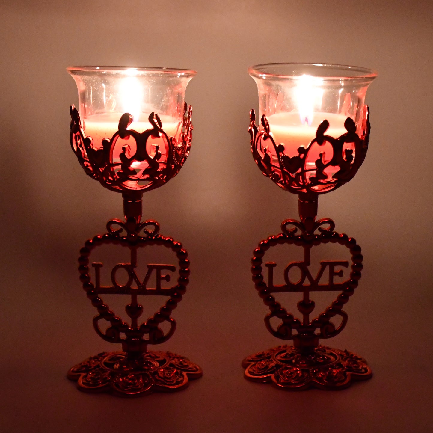 Tea Lights Holder Candle Stand (2 Pc Set) - LootFaat