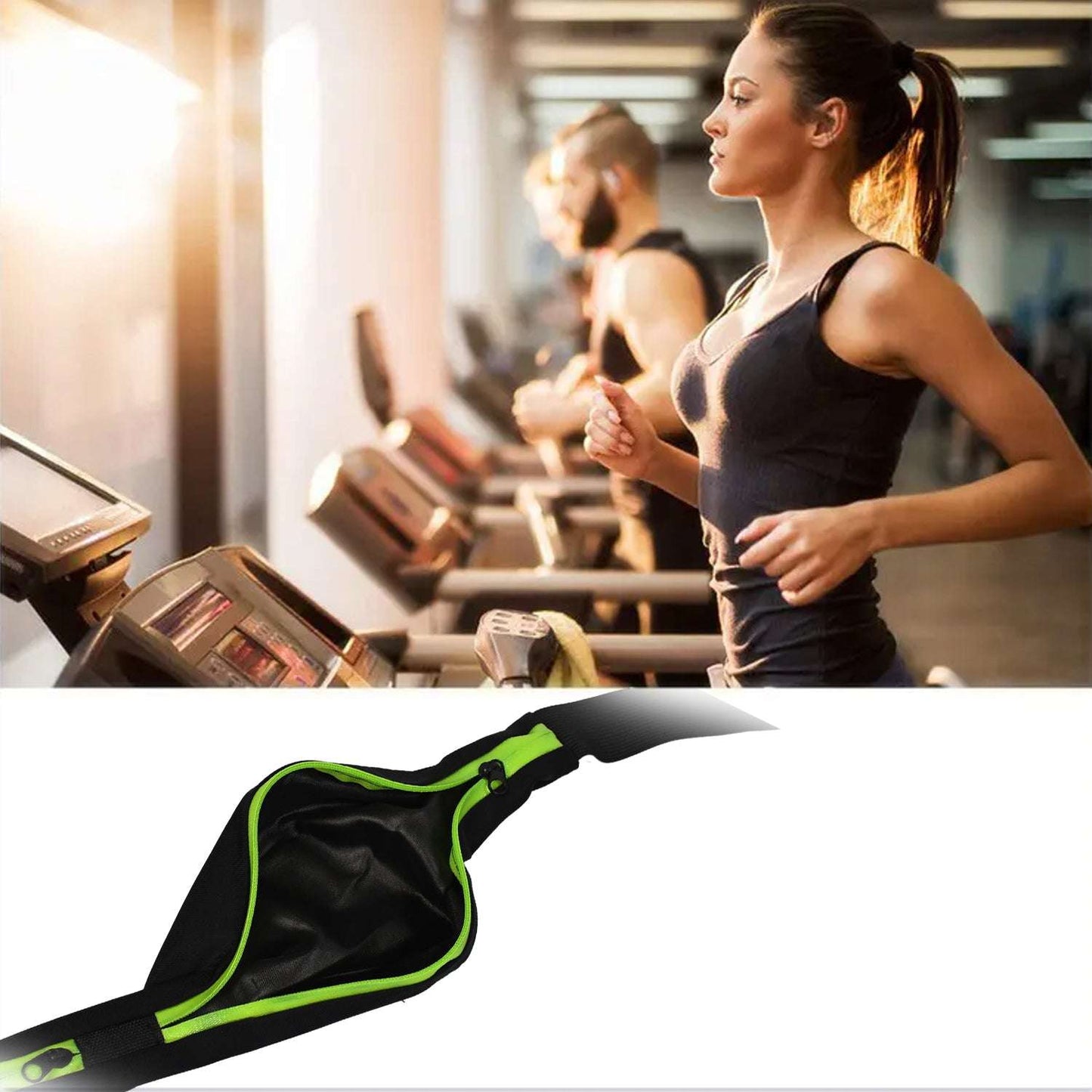 Running Hiking Jogging Walking Reflective Waterproof Waist Bag Compatible Belt Bag - LootFaat