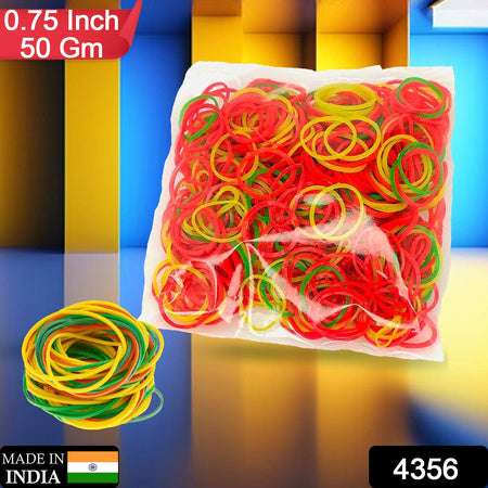 Rubber Band For Officehome And Kitchen Accessories Item Products Elastic Rubber Bands Flexible Reusable Nylon Elastic Unbreakable For Stationery School Multicolor (0.75 Inch 50 Gm) - LootFaat
