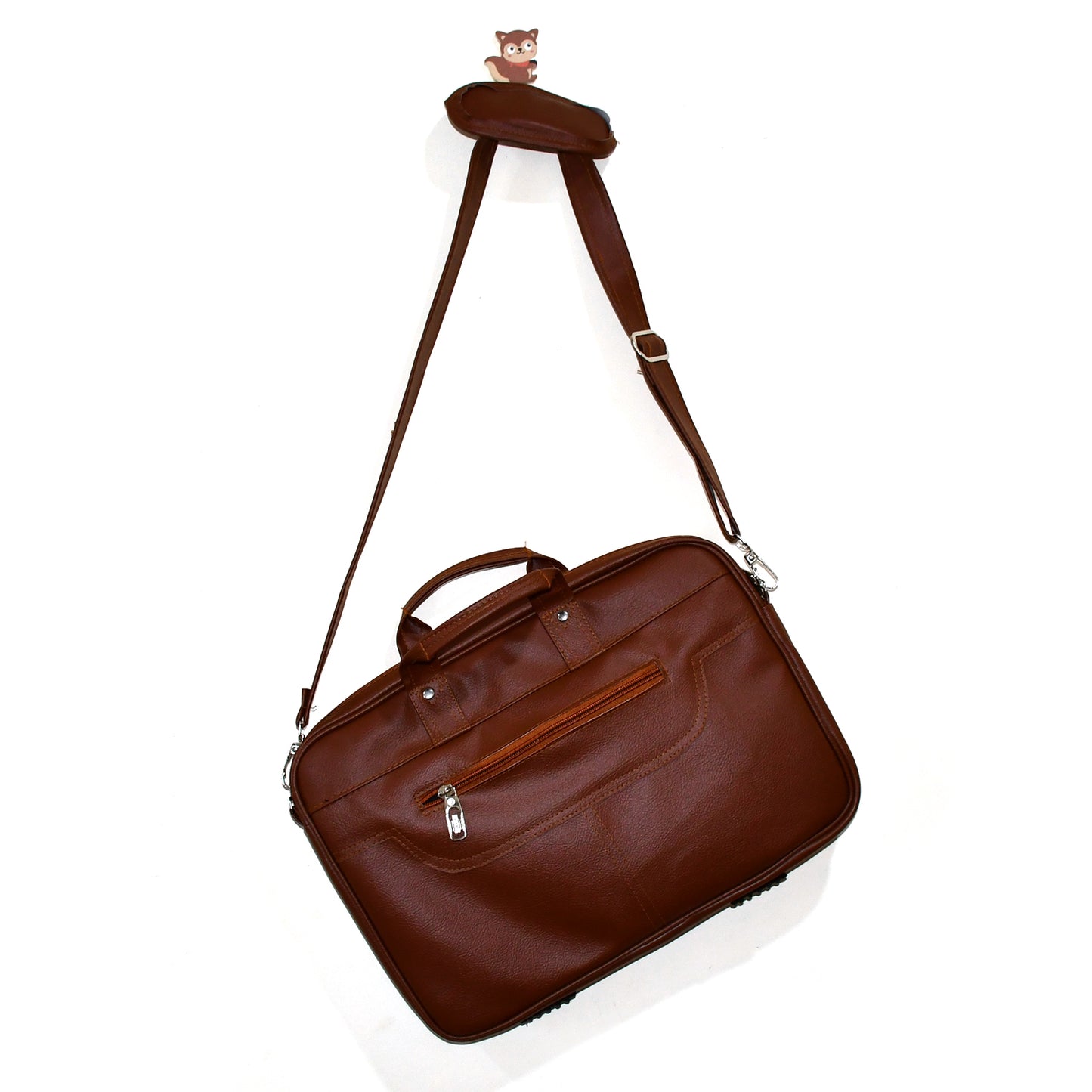 Multipurpose Bag Shoulder Side Bag Office Laptop Faux Leather Executive Formal Laptop Macbook Messenger Office Travel Business Shoulder Hand Sling Bag For Men Women With Multiple Compartments - LootFaat