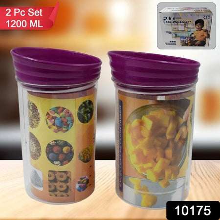 Plastic Premium Quality Kitchen Food Containers Set (1200ml Approx Set Of 2 Pc) - LootFaat
