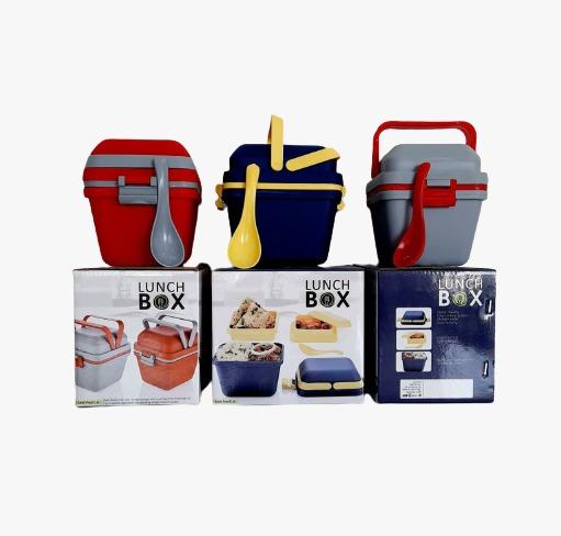 Airtight Lunch Box With Handle Push Lock - LootFaat