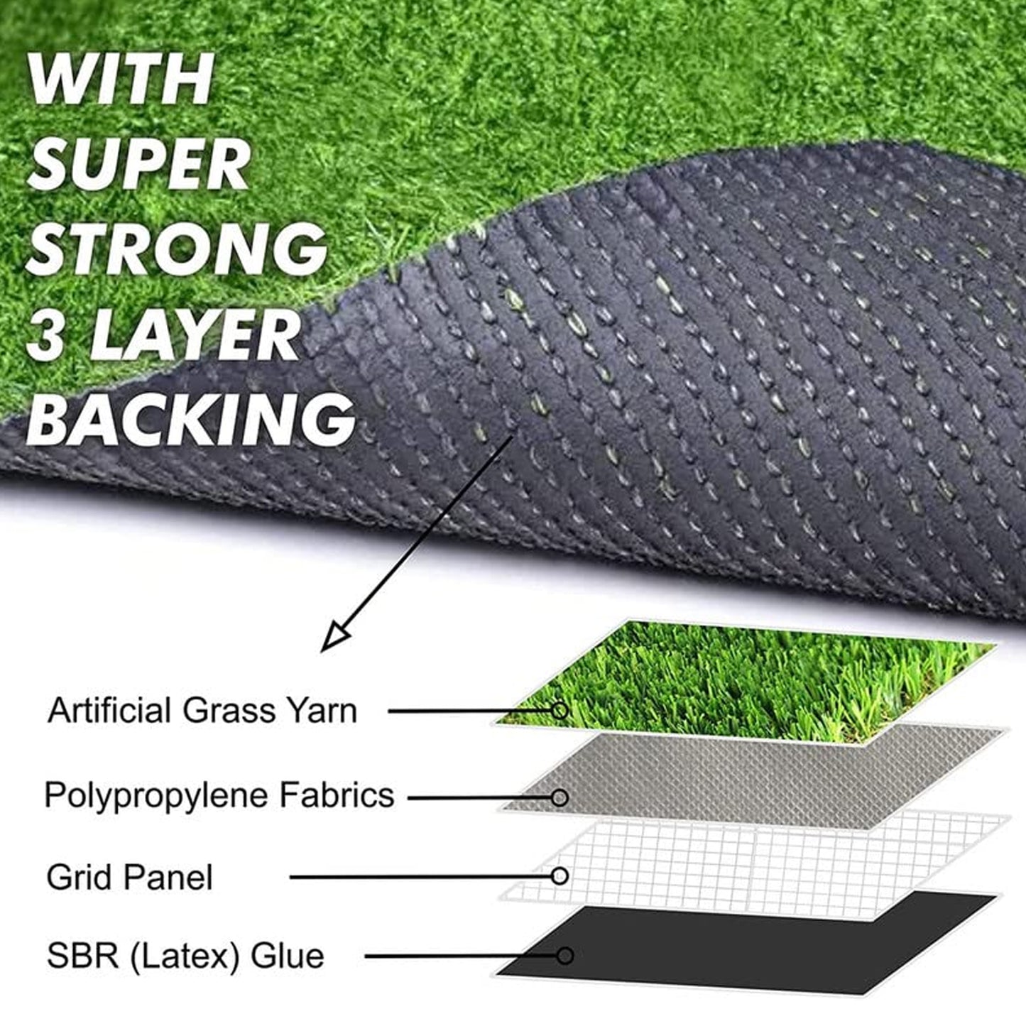 Artificial Grass For Balcony Or Doormat Soft And Durable Plastic Turf Carpet 58x38cm - LootFaat