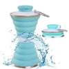 Collapsible Silicone Water Bottle - Leakproof, BPA-Free, Travel & Sports