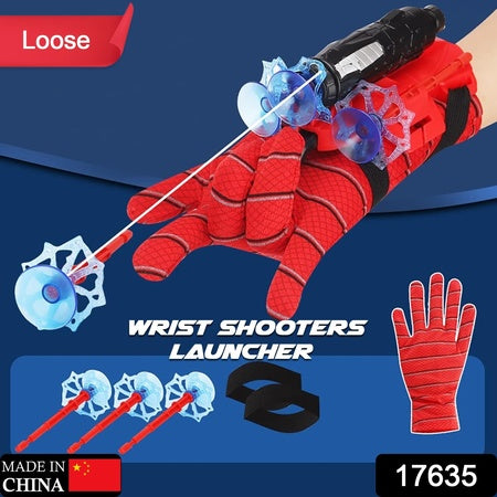 Web Shooter Toy For Kids Fans Launcher Wrist Gloves Toys For Kids Boys Superhero Gloves Role-play Toy Cosplay Sticky Wall Soft Bomb Funny Childrens Educational Toys - LootFaat