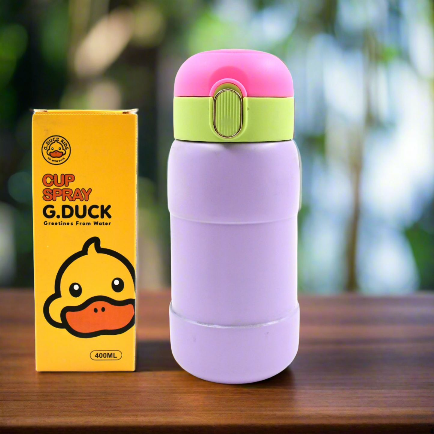 Duckstainless Steel Water Bottle For Kids Adults Steel Flask Metal Thermos Spill Proof Cap Closure Bpa Free For School Home Office Drinkware 400 Ml - LootFaat