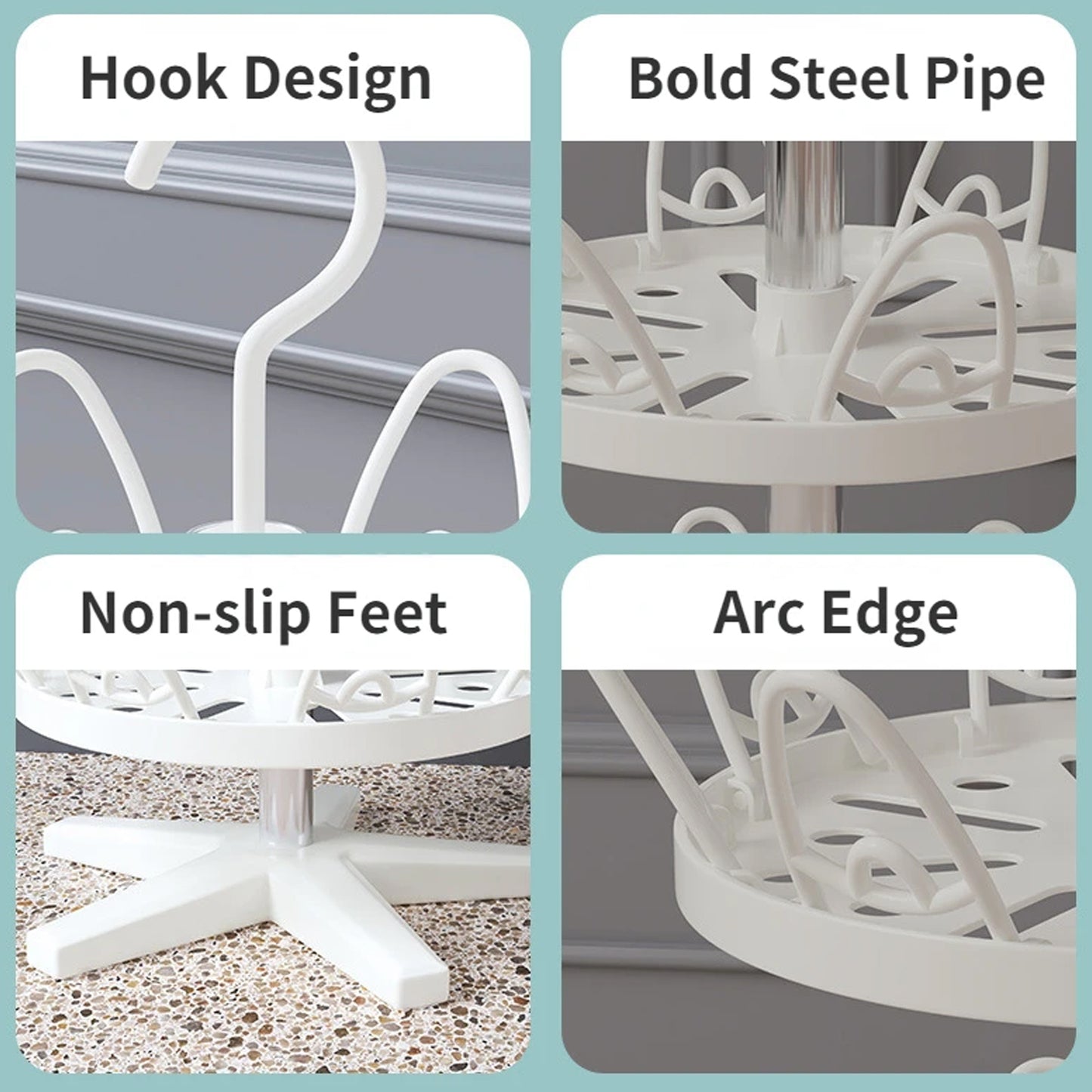 Rotating Shoe Rack 3 Layer 3 Tier Rotating Shoe Rack (1 Pc) - LootFaat