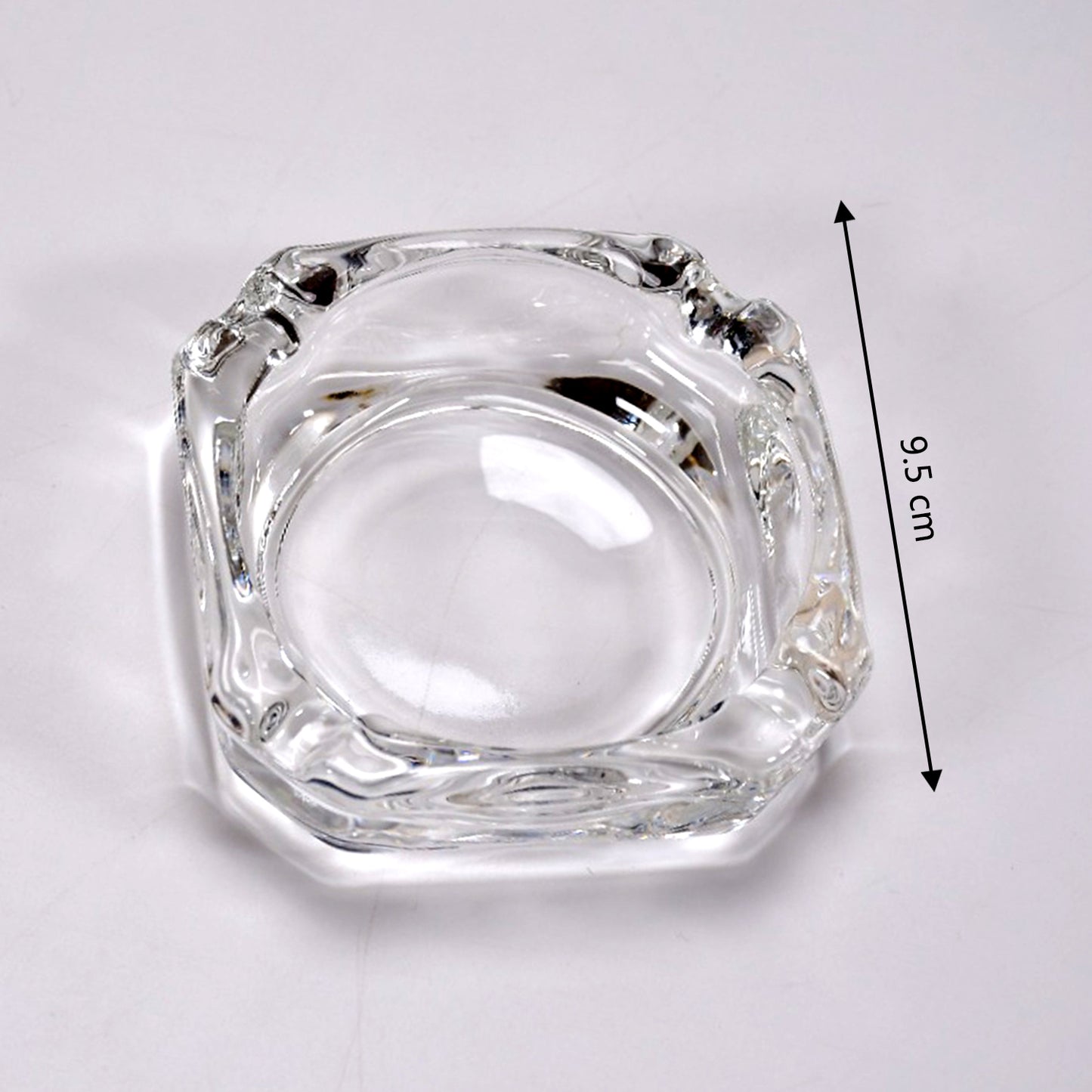 Glass Brunswick Crystal Quality Cigar Cigarette Ashtray Round Tabletop For Home Office Indoor Outdoor Home Decor - LootFaat