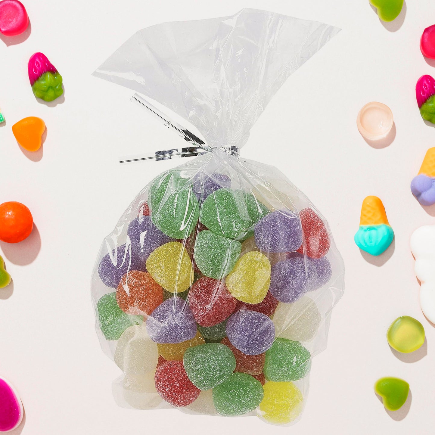 Clear Cookie Bags Gift Bag Clear Flat Treat Bags (50 Pc Set) - LootFaat