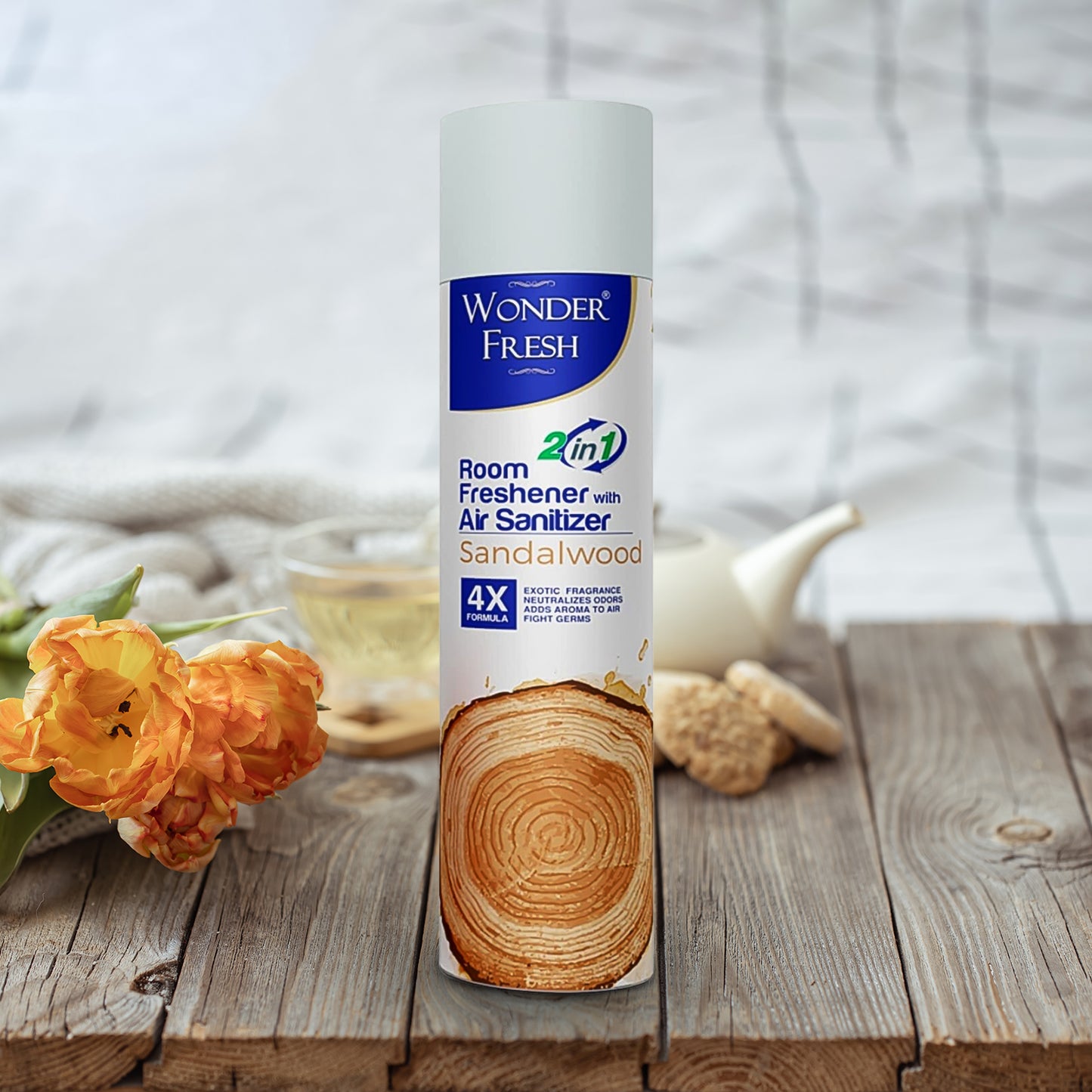 Fresh Air Freshener Spray Sandalwood Fragrance Long Lasting Fragrance For Home Office (Mix Fragrance 125 Gm) - LootFaat