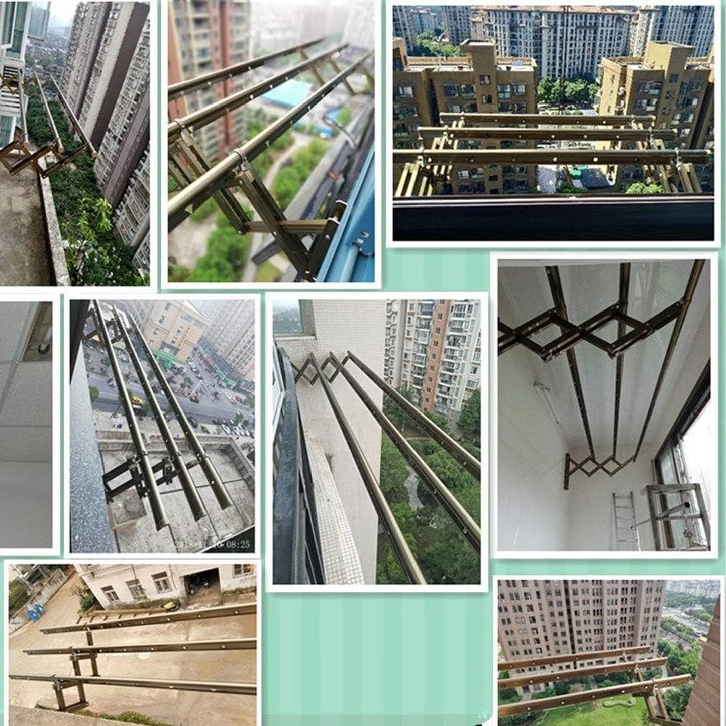 Clothes Rail Rack Clothes Drying Racks Airer Clothes Drying Rack Wall Mounted Clotheshorse Clothes Airer Washing Cloth Line Extendable Fold Towel Rack Bar For Bathroom Indoor Outdoor - LootFaat