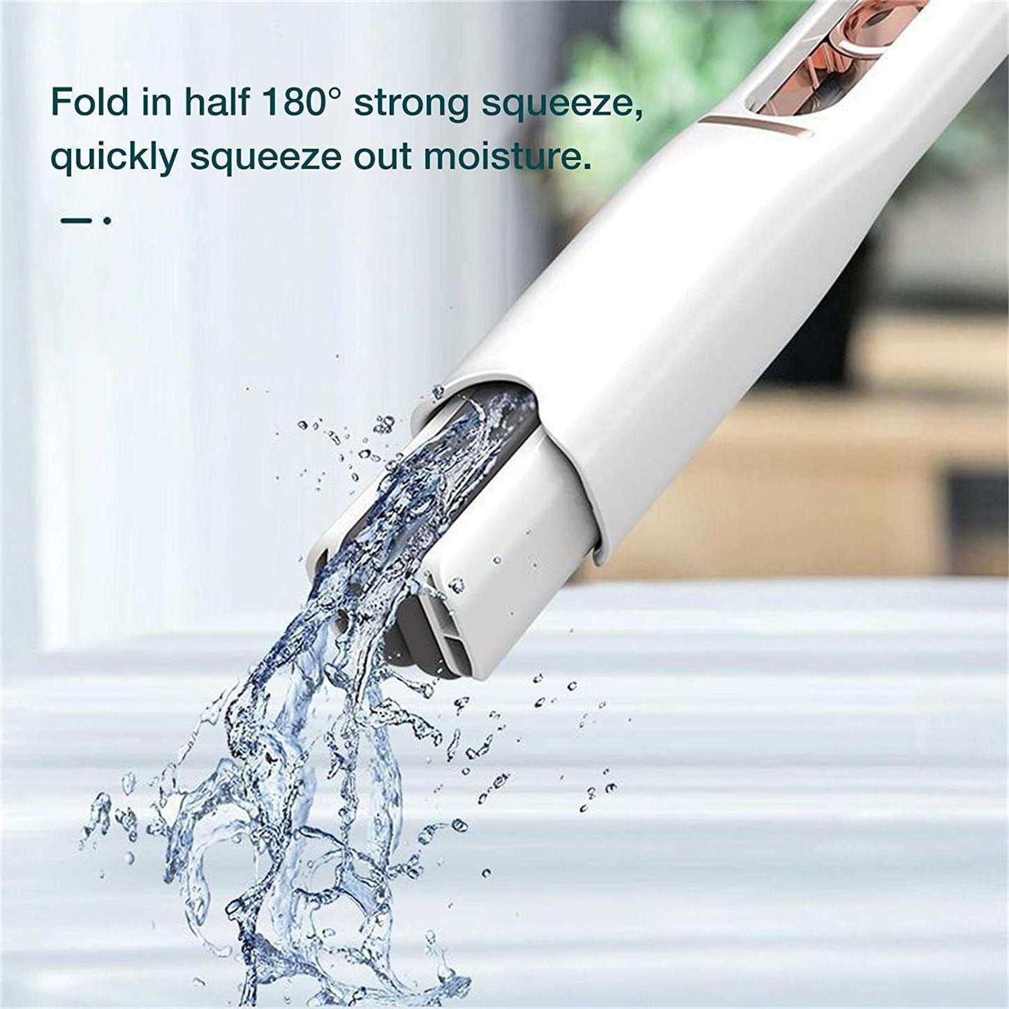 Portable Self-squeeze Short Mop Mini Hand Wash-free Strong Absorbent Mop With 1 Cotton Head Cleaning Sponge For Bathroom Kitchens Table - LootFaat