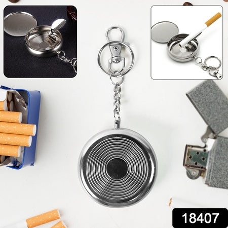 Mini Pocket Ss Ashtray With Keyring (1pc) - LootFaat