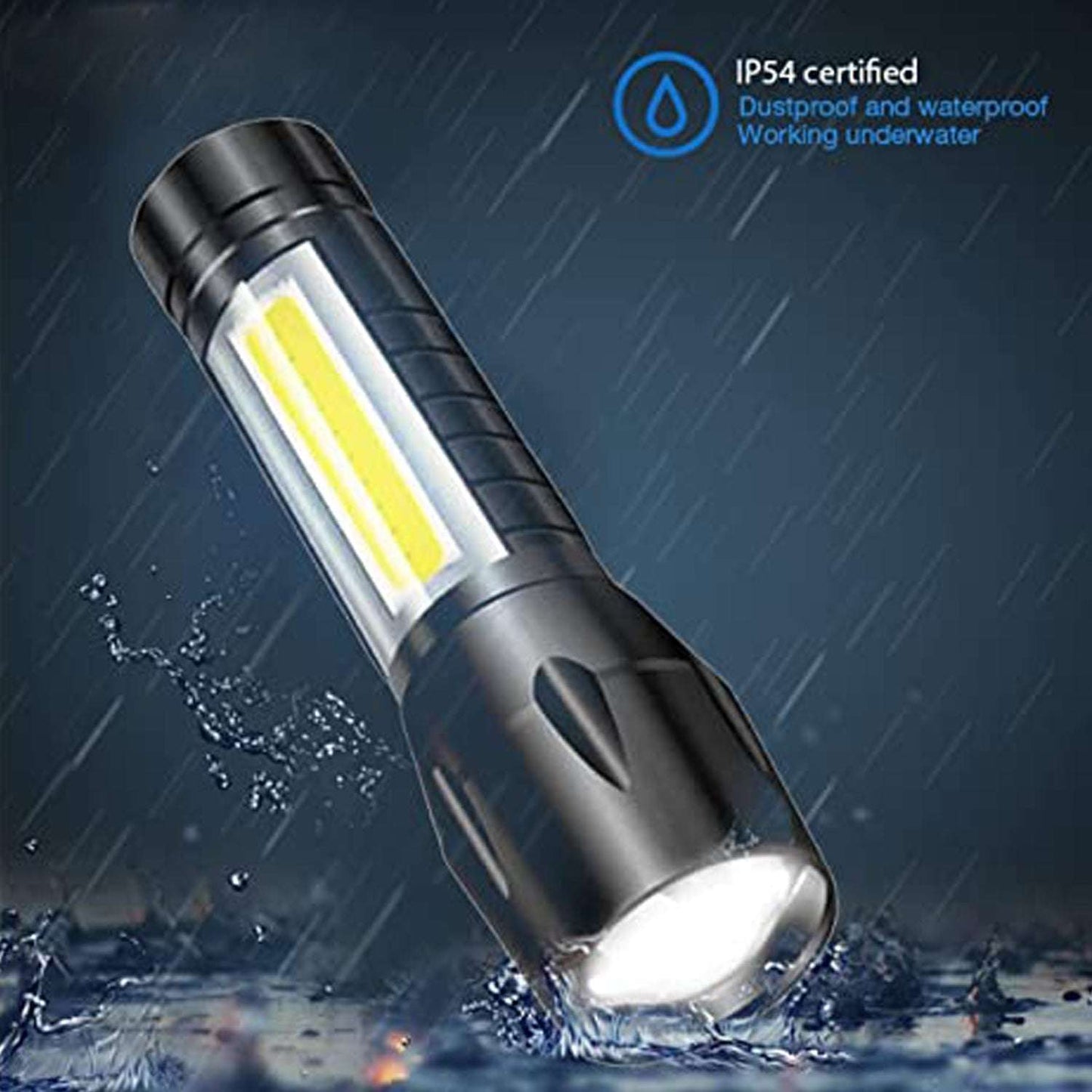 Mini Search Rechargeable Led Long Range Flashlight Emergency Light Torch - LootFaat