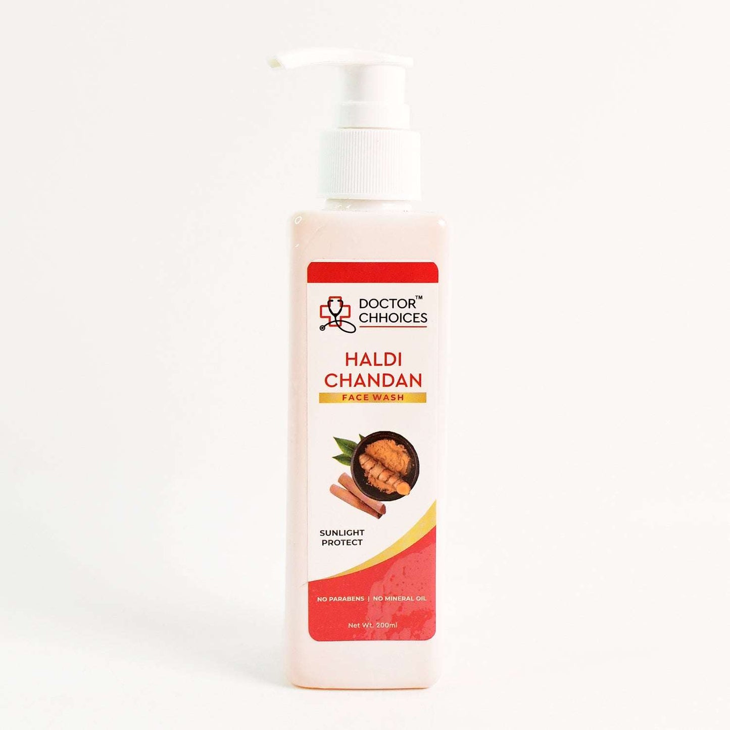 Doctor Choices Haldi Chandan Face Wash - Turmeric & Sandalwood, 200ml