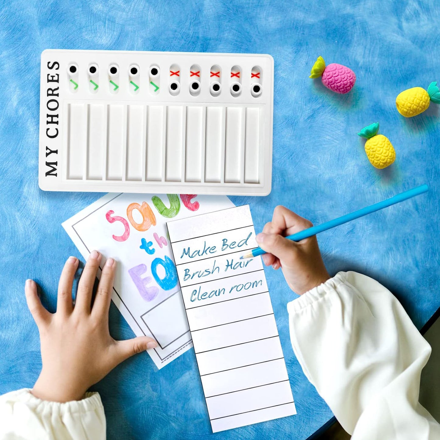 Portable My Chores Home Note Board Management Planning Memo Boards Reminding Time. (Size - 20x12cm) - LootFaat