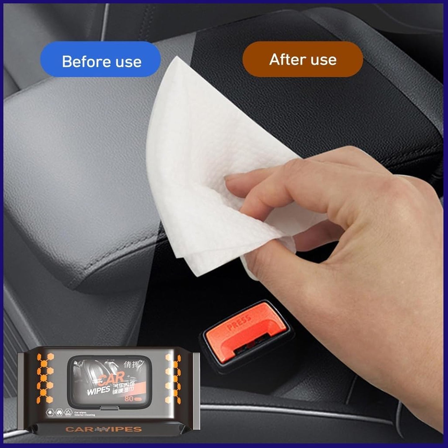 Car Dashboard Scratch Remover Tissue (80 Pcs Set) - LootFaat