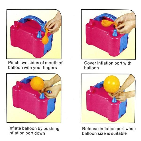 Portable Dual Nozzle Electric Balloon Blower Pump Inflator - LootFaat