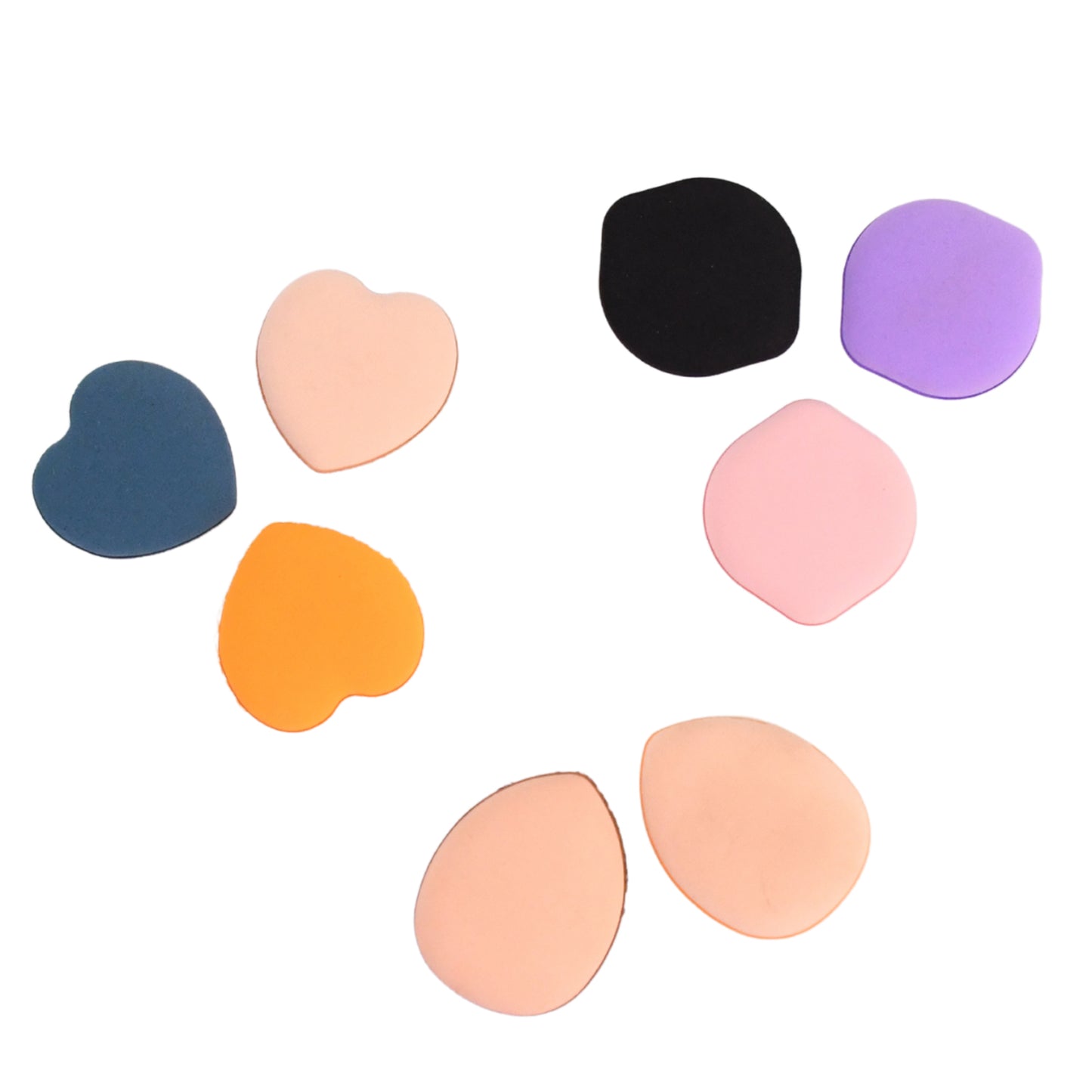Mini Finger Makeup Powder Puff (Multicolour 8 Pcs Set) - LootFaat