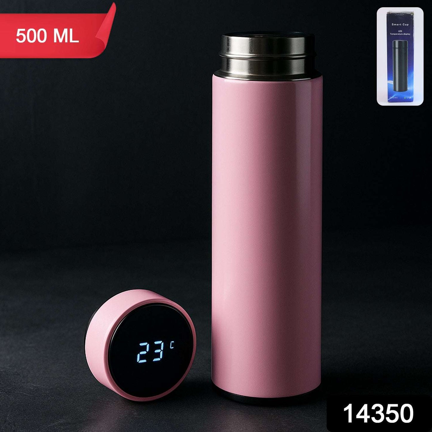 Pink Vacuum Insulated Water Bottle (1 Pc 500ml)