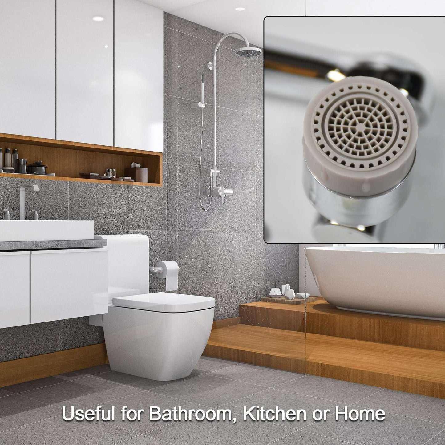 Splash Faucet Filter Faucet 1080 Rotating Faucet Sprayer Head Double O-ring Design Movable Tap Water Saving Sink Aerator Extender For Bathroom Kitchen ( Loose ) - LootFaat
