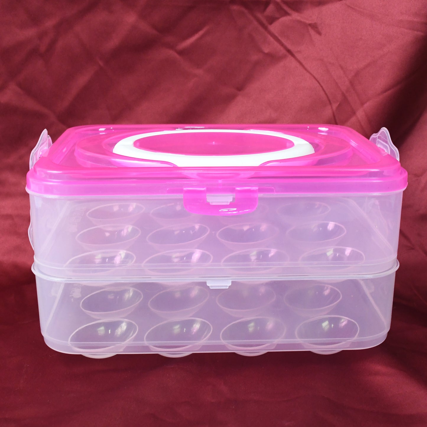 Double Layer 24 Grid Egg Storage Box For Egg Storage Container - LootFaat