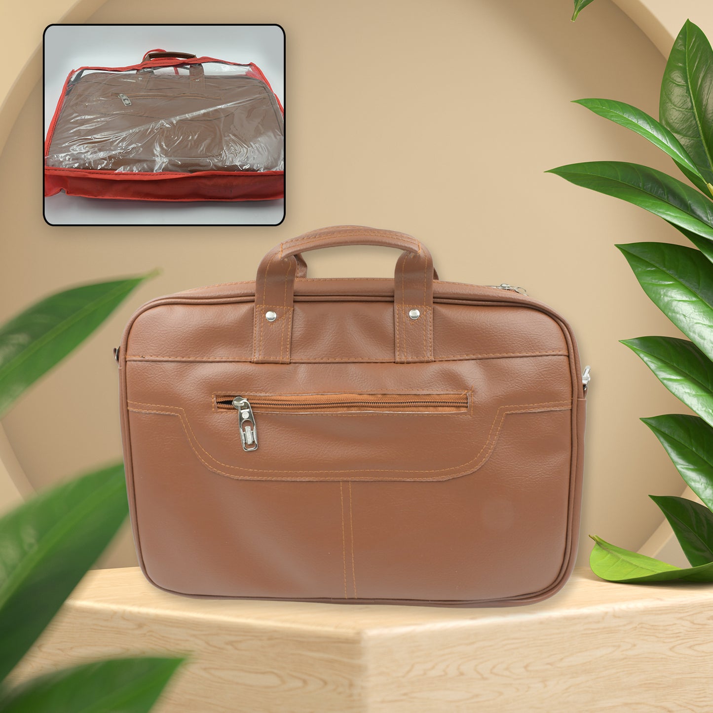 Multipurpose Bag Shoulder Side Bag Office Laptop Faux Leather Executive Formal Laptop Macbook Messenger Office Travel Business Shoulder Hand Sling Bag For Men Women With Multiple Compartments - LootFaat