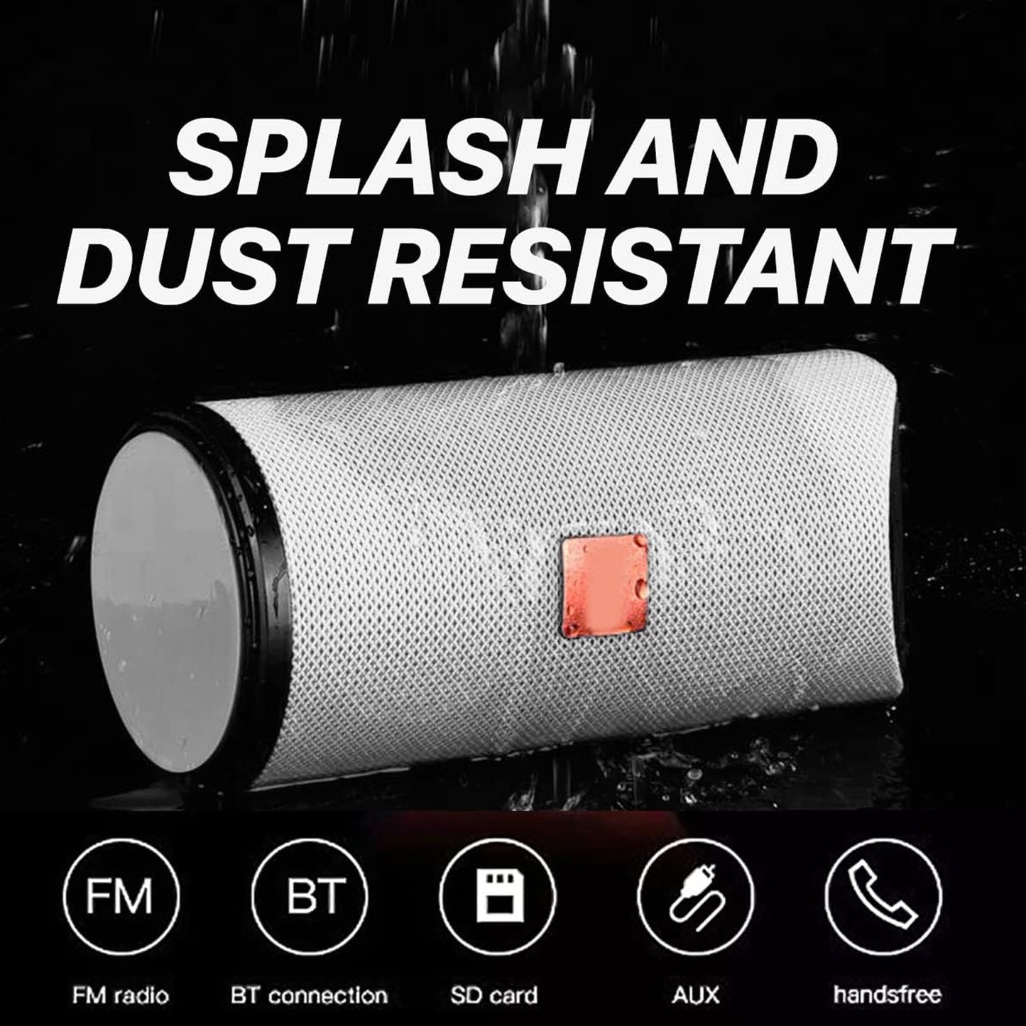 Portablerechargeable Waterproof Splashproof Wireless High Sound Bluetooth Speaker - LootFaat