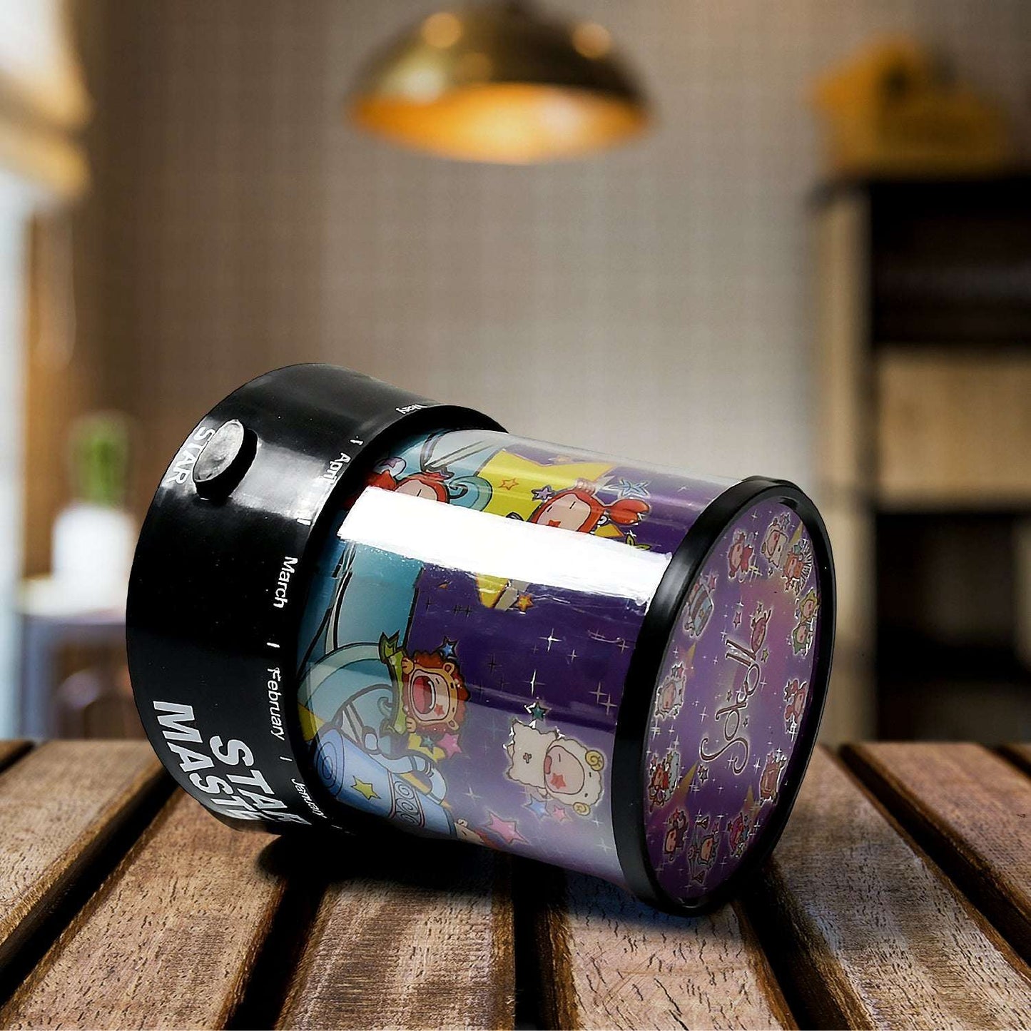 Led Projector Night Light Amazing Lamp 3 Battery Operated Lamps Rotation With The Music Function Master For Kids Bedroom Home Decoration Nightromantic Gift (Battery Not Included 1 Pc) - LootFaat