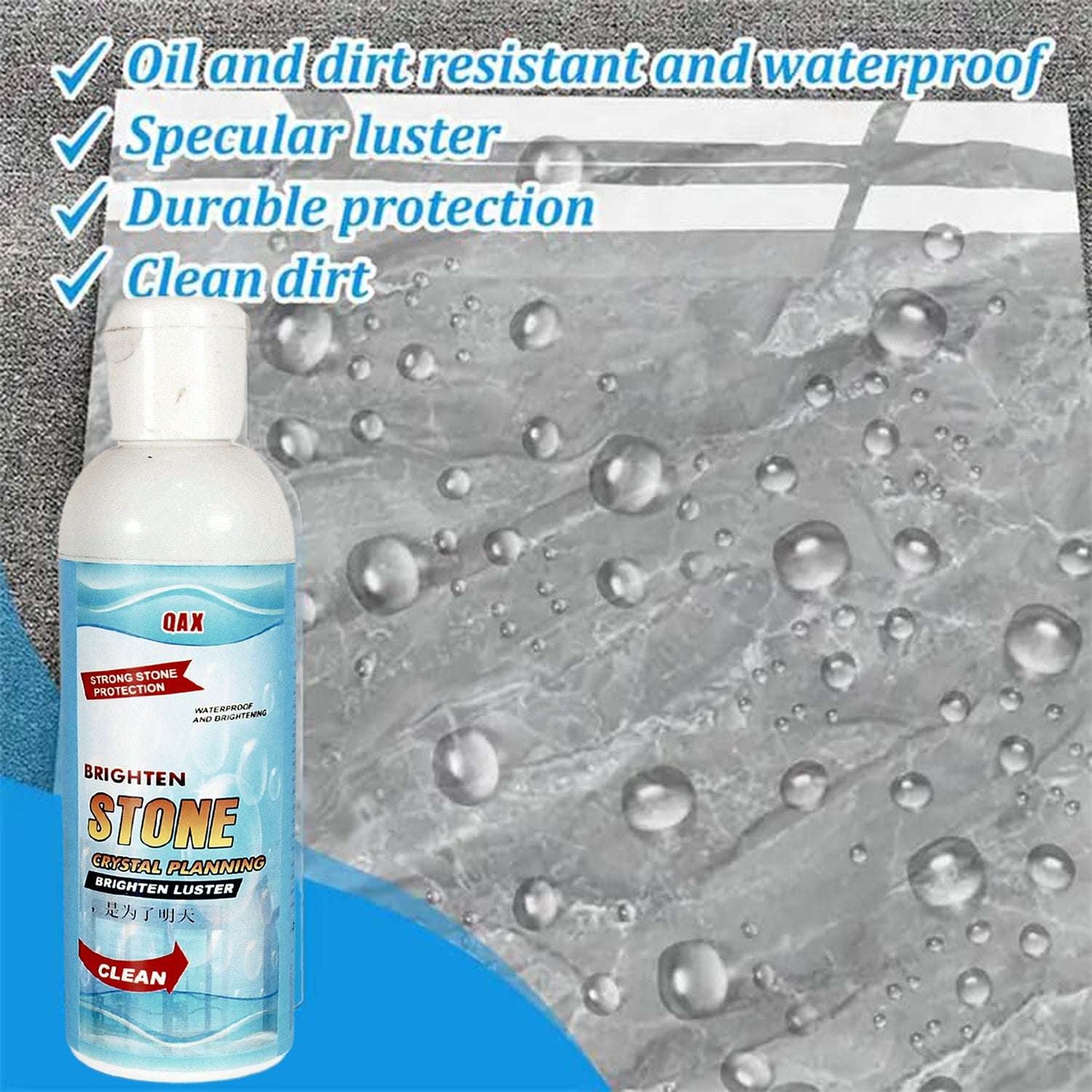 Stone Stain Remover Cleaner Stone Crystal Plating Agent Marble Stone Cleaner Polishes Crystal Plating For Kitchen Patio Backyard Marble Cleaner And Polish (75 Ml Approx 1 Pc) - LootFaat