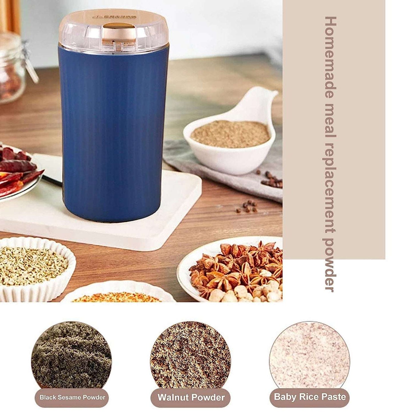Mini Mixer Small Blander Power Full Mini Grinder Electric Coffee Bean Grinder Grinder Machine Portable Grinder For Home And Office. - LootFaat