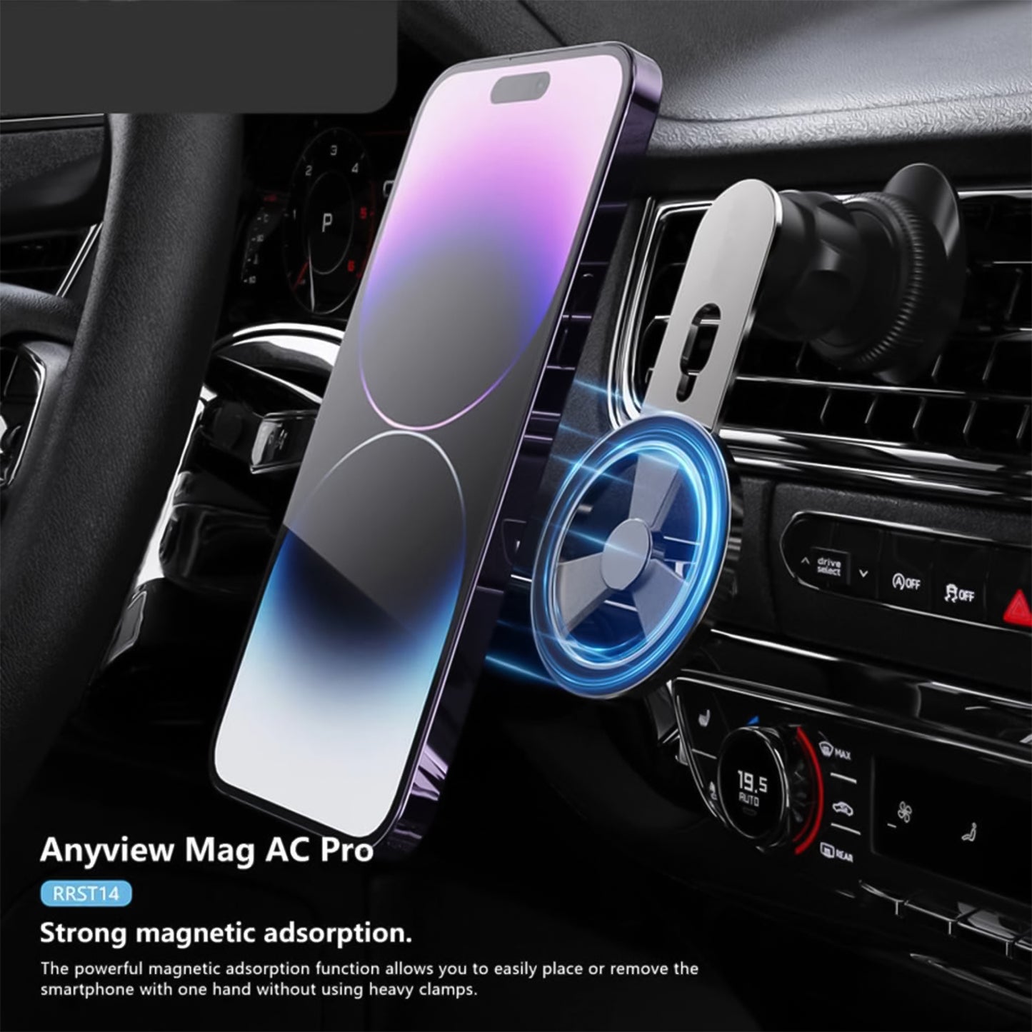 360 Rotatable Foldable Air Vent Magnetic Phone Holder (1 Pc) - LootFaat