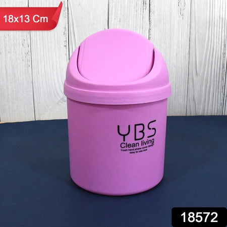 Mini Trash Can With Lid Small Tiny Trash Bin (18x13 Cm 1 Pc) - LootFaat