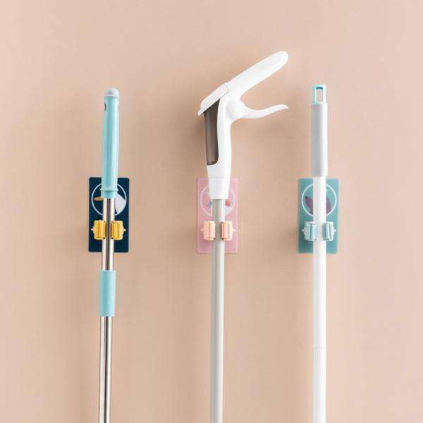 Magic Sticker Series Self Adhesive Mop And Broom Holder - LootFaat