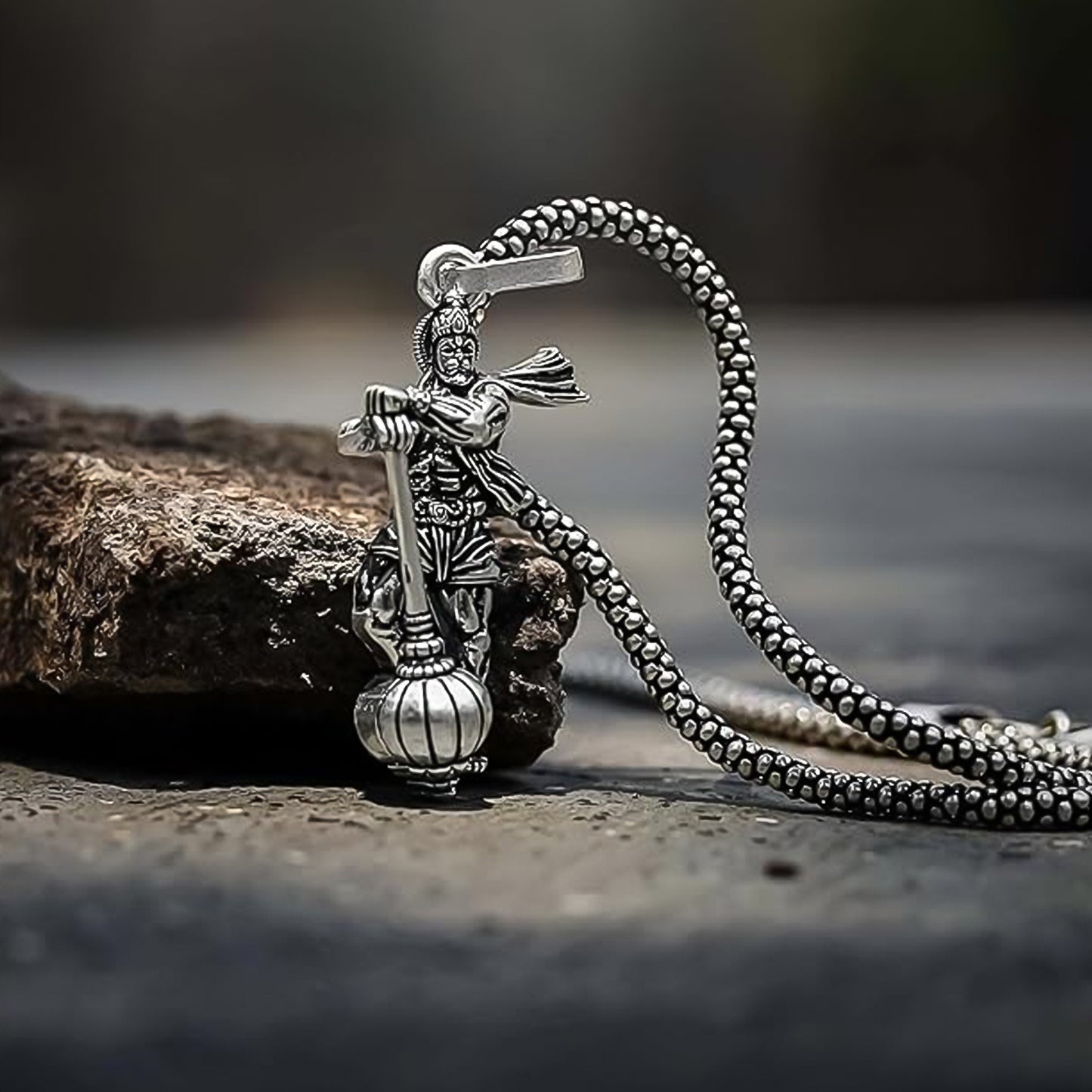 Hanuman Ji Pendant With Gada Religious Jewellery For Men And Women (1 Pc) - LootFaat