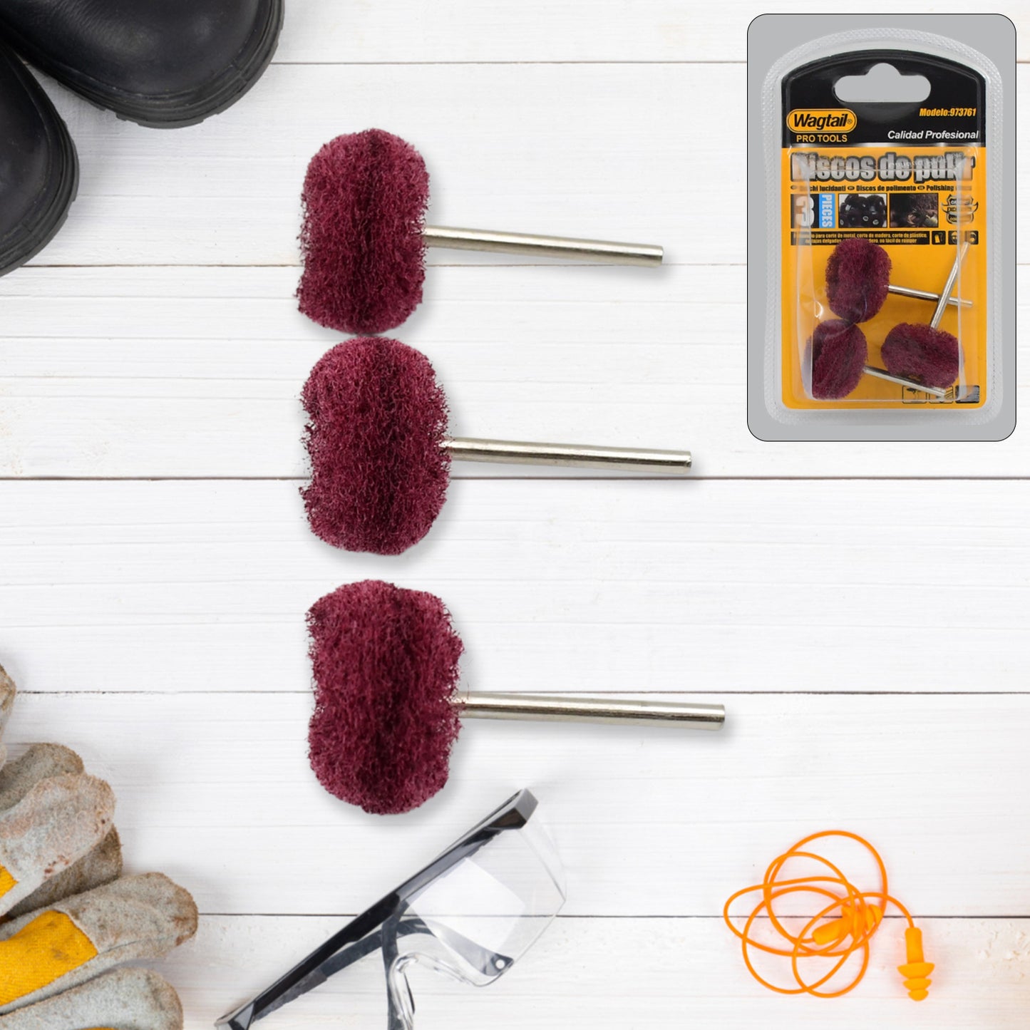 Abrasive Buffing Polishing Wheel Set (3 Pcs) - LootFaat