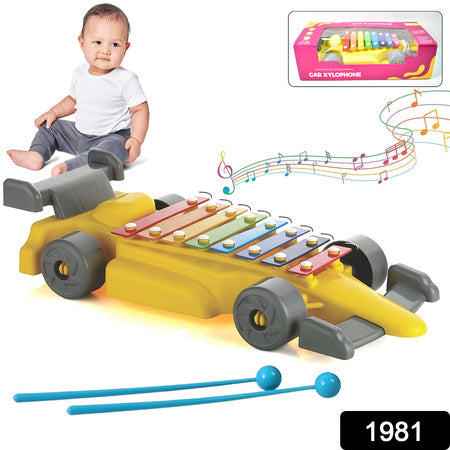 Musical Car Piano Xylophone Toy Plastic Car Xylophone (1 Set) - LootFaat