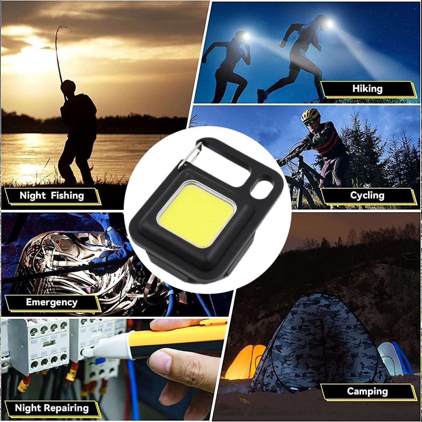Led Battery Operated Keychain Flashlight Small Work Light Withfolding Bracket Bottle Opener For Camping Hiking Emergency (1 Pc Moq - 36 Pcs) - LootFaat